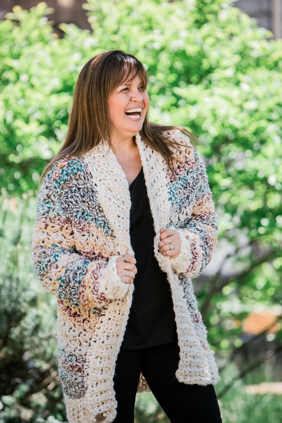 Crochet sweater cheap coat