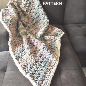 Addison Blanket Crochet Pattern | Easy Crochet Throw Blanket Pattern ...