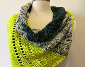 Irving Plaza Shawl: Adv Beginner Crochet Pattern, DK Yarn - Stylish DIY Accessory