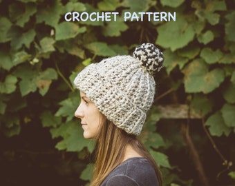 Chunky Vail Hat Crochet Pattern - Intermediate Level, Super Bulky Yarn - Winter Accessory