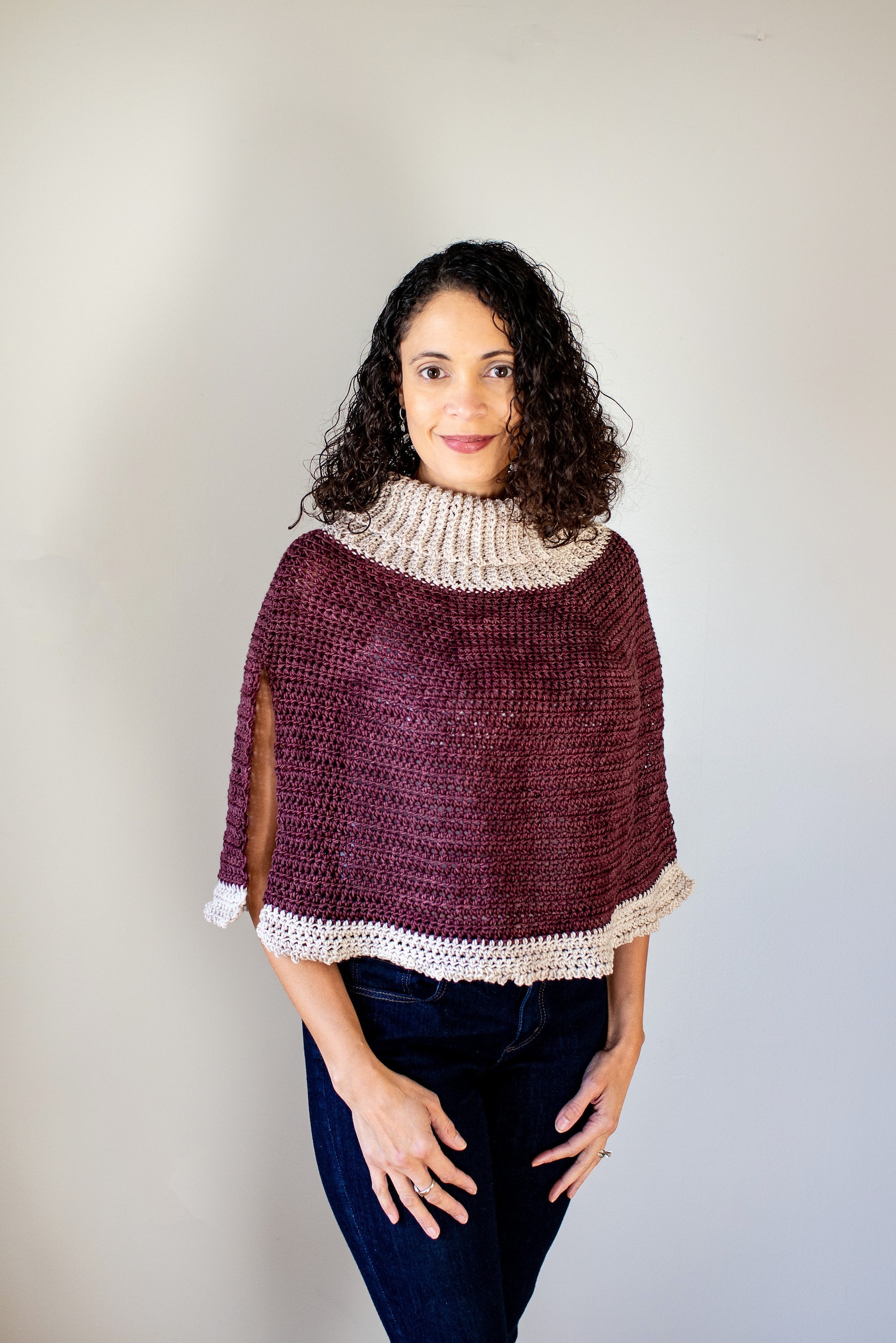 Crochet Turtleneck Poncho Pattern Beginner Turtleneck Cape Etsy