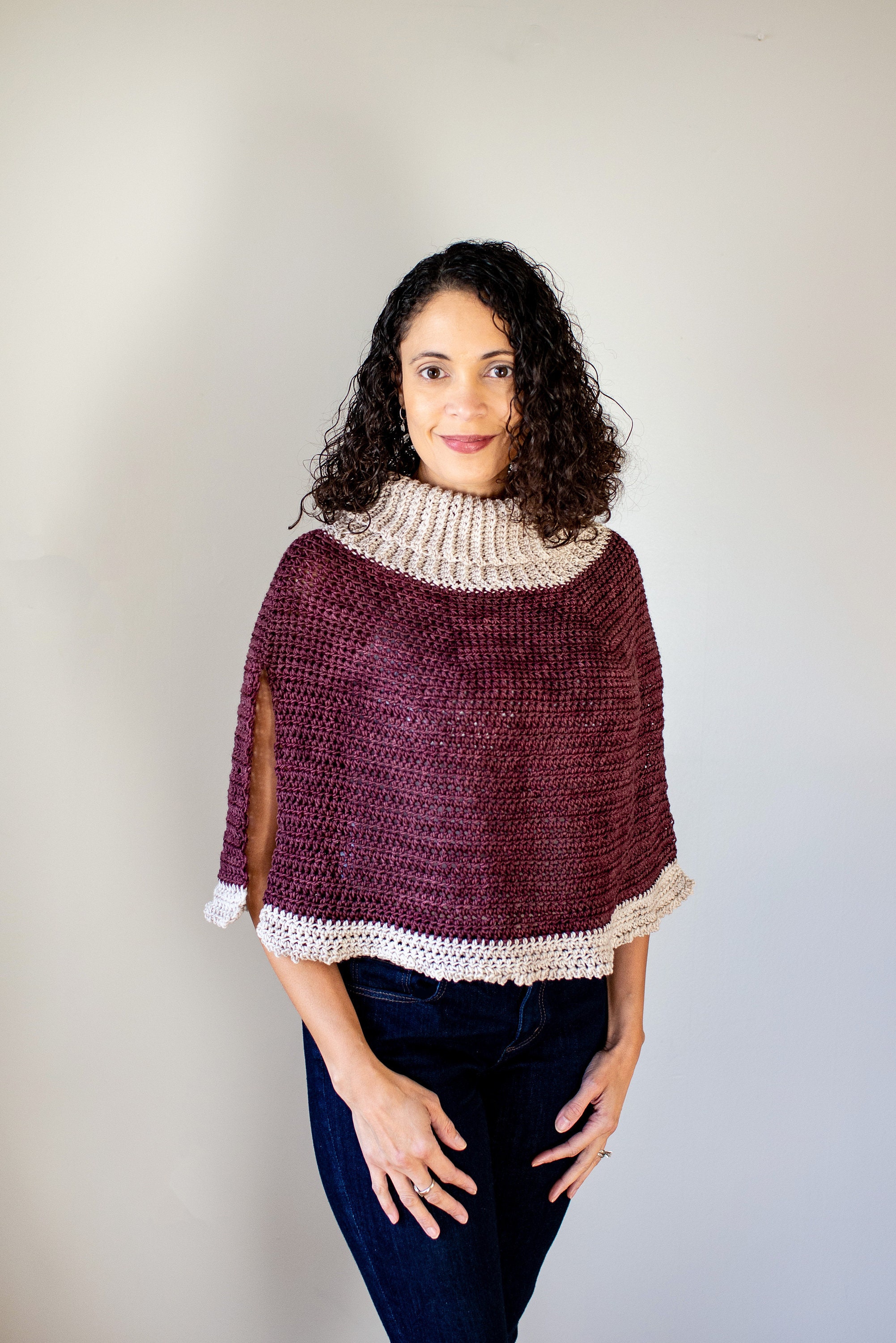 turtleneck cape