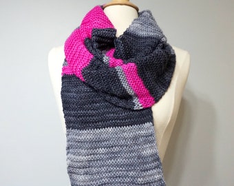 Beginner Knit Pattern - Colorwork Scarf - Worsted Yarn DIY Design