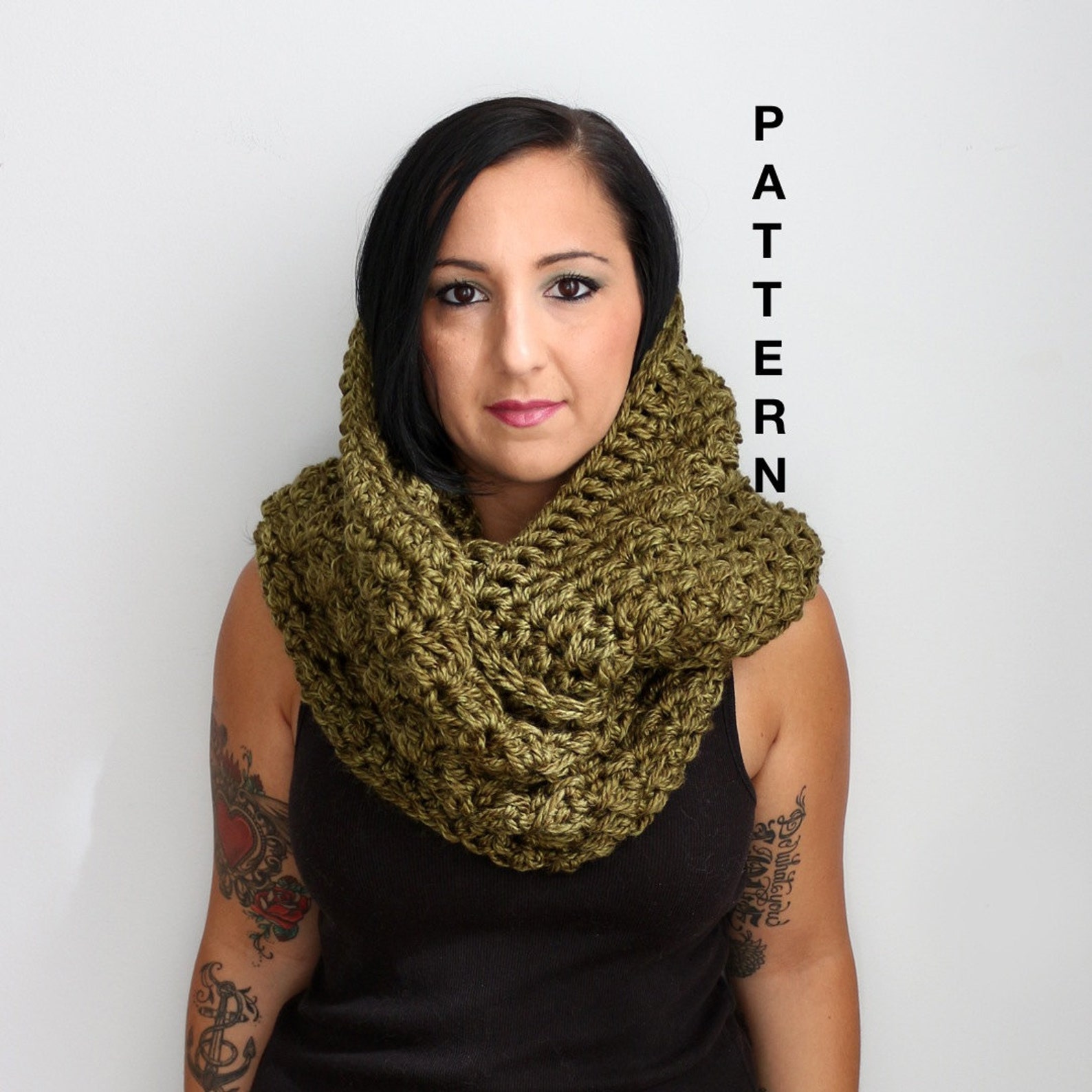 Textured Oversized Infinity Scarf Pattern Crochet Pattern PDF Etsy