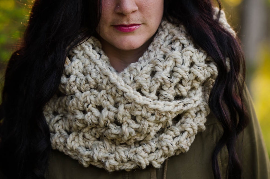 Easy Manko Puff Stitch Cowl & Infinity Scarf Crochet Pattern | Bulky ...