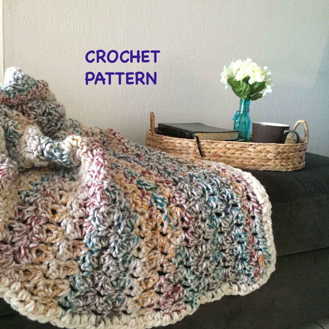 Addison Blanket Crochet Pattern | Easy Crochet Throw Blanket Pattern ...