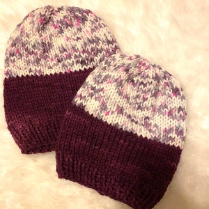 Easy Knit Pattern Basic AF Beanie Bulky Yarn Beginner Hat Design image 3