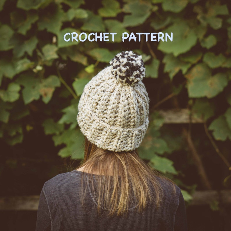 Chunky Vail Hat Crochet Pattern Intermediate Level, Super Bulky Yarn Winter Accessory image 3