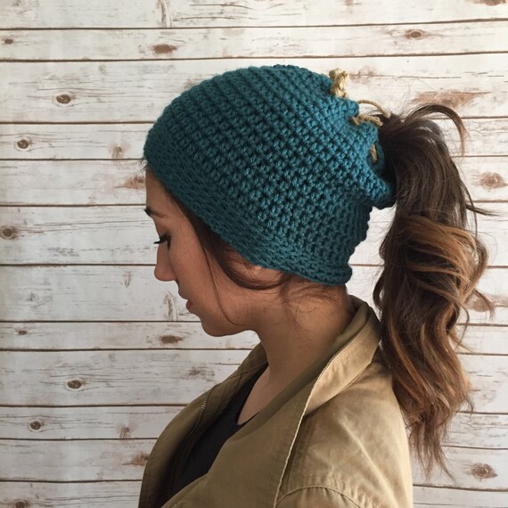 Messy Bun Hat Pattern Adjustable Dread 
