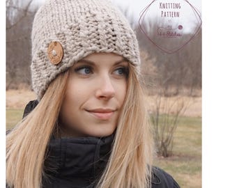 Classic Knit Beanie Pattern | Men's Knit Beanie Pattern | Beginner Knitting Toque Pattern