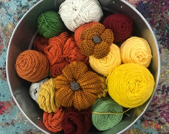 Easy Crochet & Knit Mini Pumpkin Pattern - Aran Weight Yarn Fall Decor