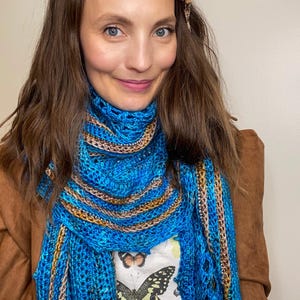 Chrysalis County Shawl Crochet Pattern - Crochet Semi Circle Shawl Pattern, , DK Yarn Crescent Shawl Pattern