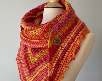 Atlantic Shawl: Easy Crochet Pattern, Cozy & Easy, Worsted Yarn DIY Shawl