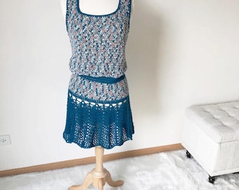 かぎ針編みのドレスのパターン | ピクニック ベイ ドレスのかぎ針編みのパターン | 上級初心者向け BoHo スタイルのかぎ針編みのドレスのパターン