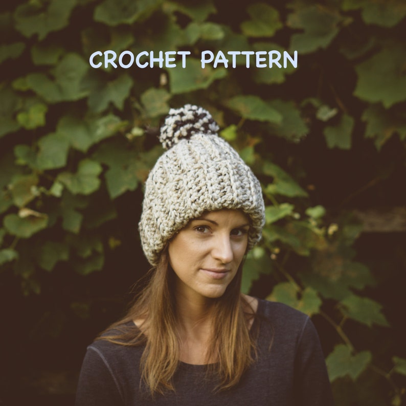 Chunky Vail Hat Crochet Pattern Intermediate Level, Super Bulky Yarn Winter Accessory image 2