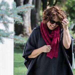 Beginner Knit Pattern - Sampler Scarf with Aran Weight Yarn