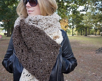 Kensington Scarf Crochet Pattern - Adv Beginner, Bulky Yarn DIY Accessory