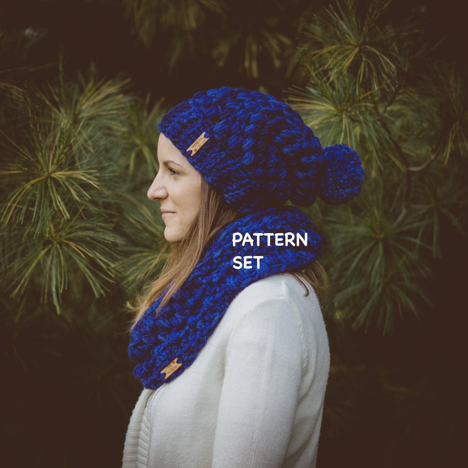 35 Hat and Scarf Crochet Patterns to Keep You Cozy and Creative 7 Roma Puff Beanie & Infinity Scarf Pattern Set