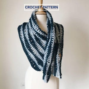 Beginner Crochet Shawl Pattern | Waves Boho Crochet Wrap Pattern |easy ...