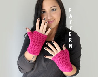 Jane Fingerless Gloves: Easy Crochet Pattern, Worsted Yarn, Beginner-Friendly