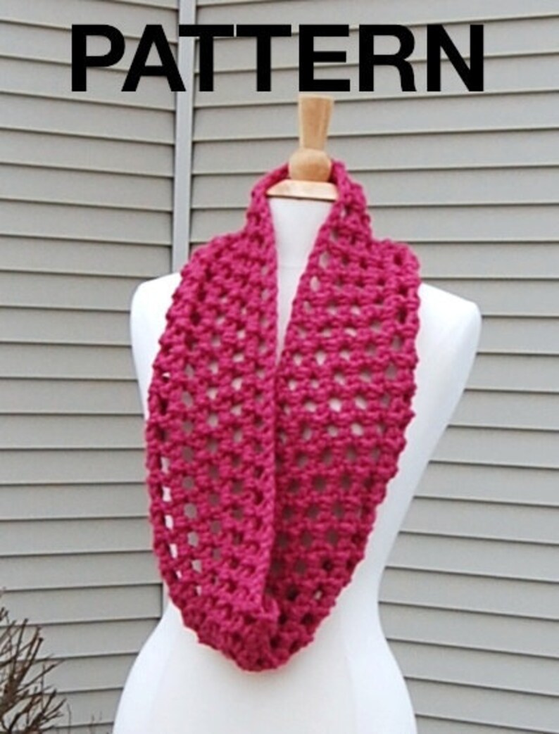 Easy Crochet Infinity Scarf Pattern Crochet Pattern PDF Etsy