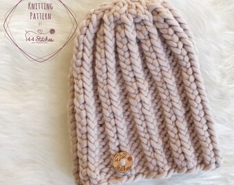 Fordham Beanie - Easy Knitting - Super Bulky Yarn Hat Pattern