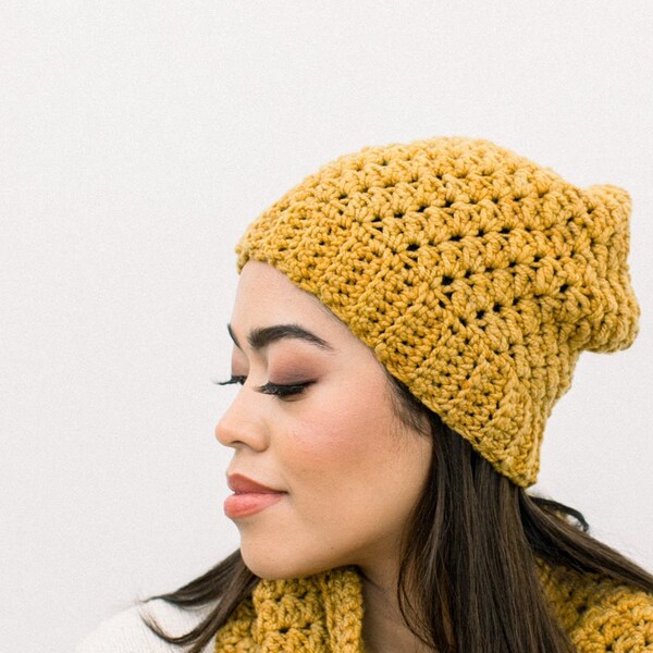 Vineyard Beanie: Advanced Beginner Crochet Pattern, Cozy Worsted Yarn Hat