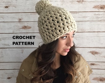 Lakeside Chunky Beanie: Advanced Crochet Pattern for Super Bulky Yarn, Handmade Winter Hat