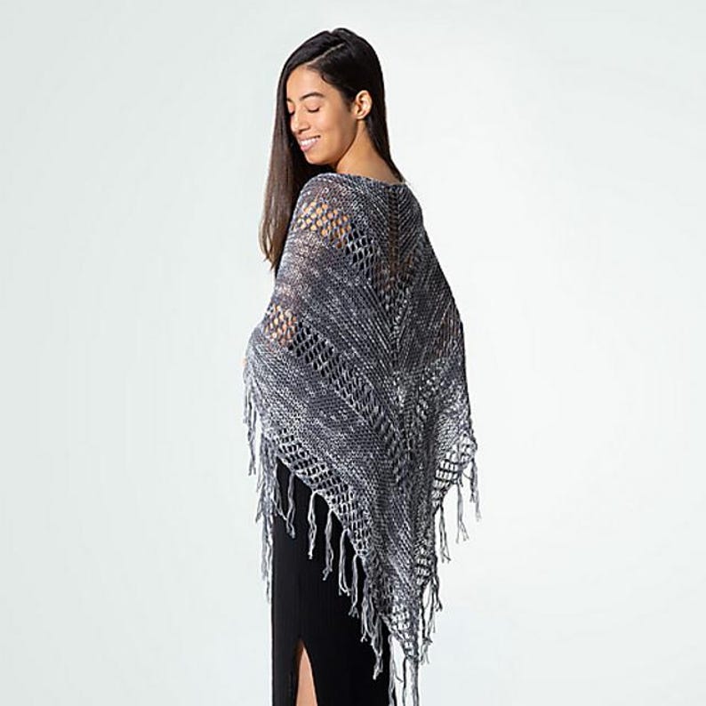 Sanctuary Knit Shawl Easy Pattern | Beginner Triangle Lace Shawl ...