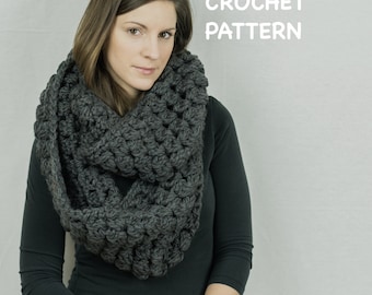 Baker Cluster Scarf: Easy Crochet Pattern, DIY Super Bulky Yarn, Beginner Friendly