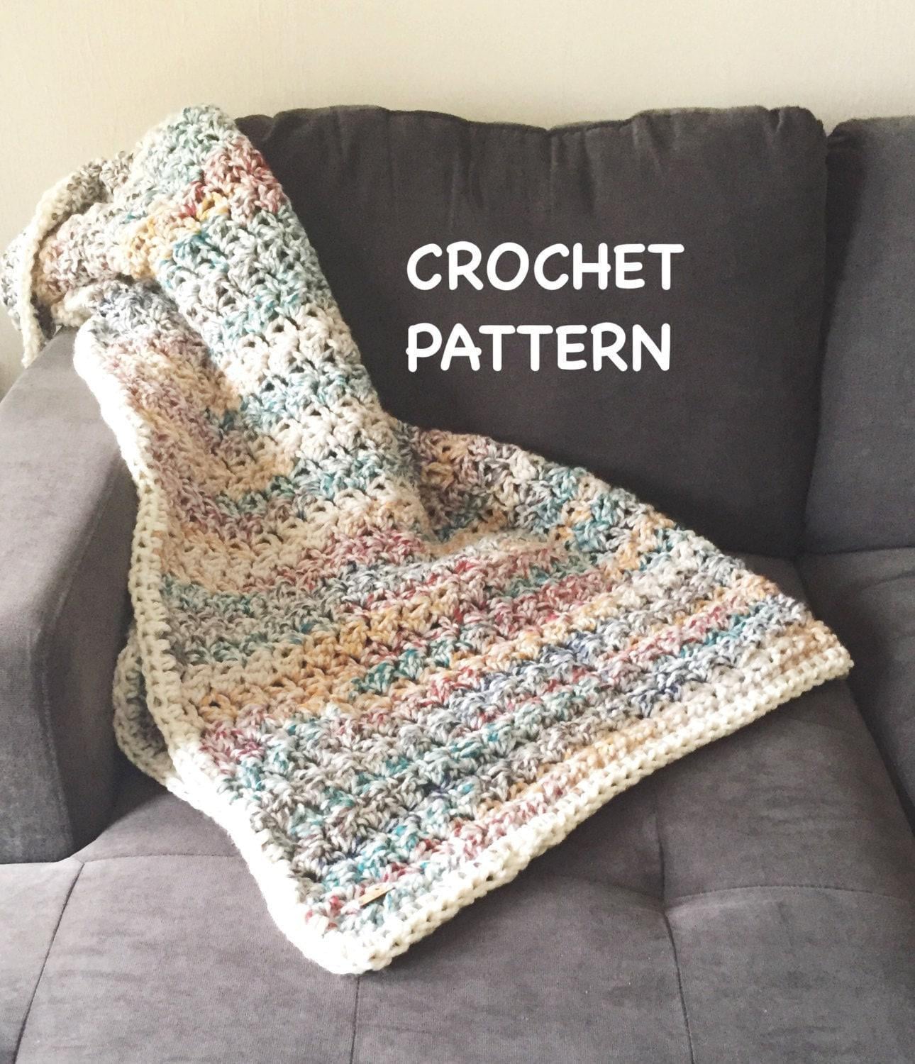 Addison Blanket Crochet Pattern | Easy Crochet Throw Blanket Pattern ...