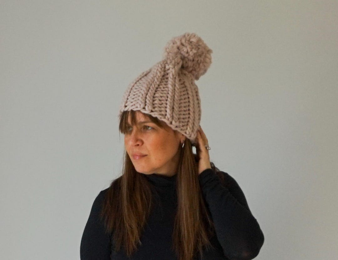 Elizabeth Beanie - Beginner Knit Pattern - Super Bulky Yarn Hat - Etsy
