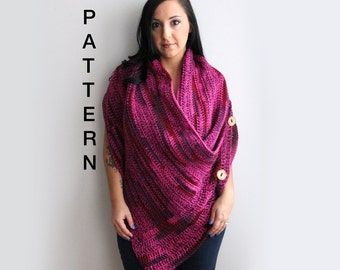 Crochet Shawl Pattern, Wrap Crochet Pattern, Instant PDF Download