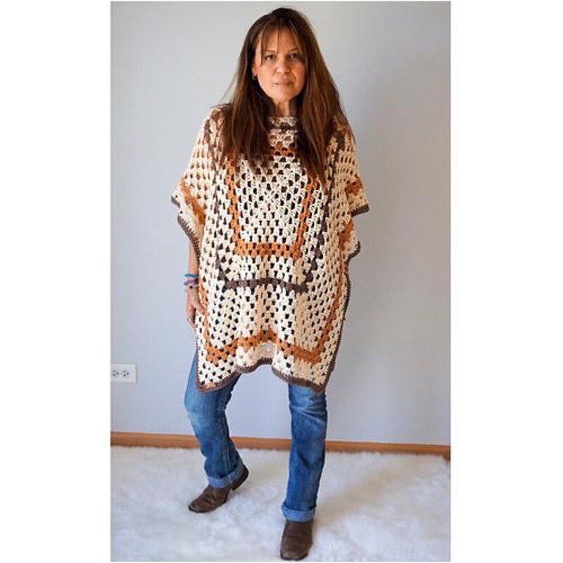 Crochet Poncho Boho Etsy
