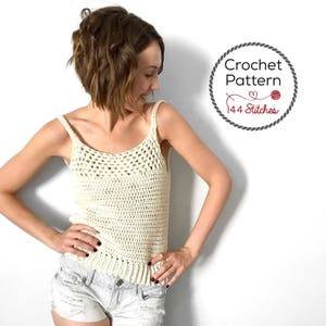 Bondi Tank Top: Advanced Beginner Crochet Pattern, DIY Worsted Weight Yarn Top, Modern