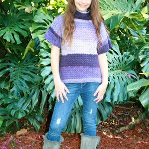 Beginner Crochet Mock Turtleneck Pattern | Easy Crochet Tee Pattern | Crochet Sweater pattern for Beginners