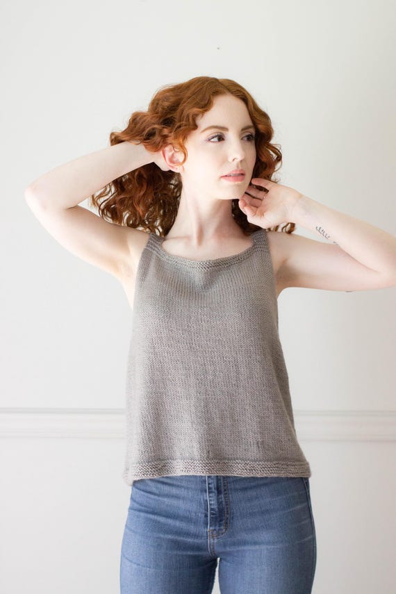 Beginner Knit Tank Top Pattern | Tower Tank Top With DK