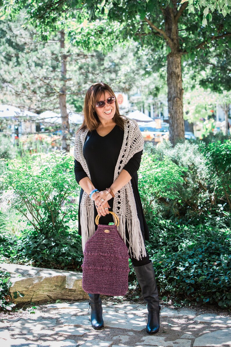 The Downtown Bag Pattern BoHo Bag Crochet Pattern Crochet Market Tote Bag Pattern