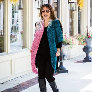 Amsterdam Fade Triangle Scarf Crochet Pattern - Advanced Beginner, Sport Weight Yarn
