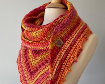 Atlantic Shawl Pattern | Easy Crochet Triangle Shawl Pattern