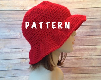 Antwerp Floppy Brim Hat: Easy Beginner Crochet Pattern with Worsted Yarn