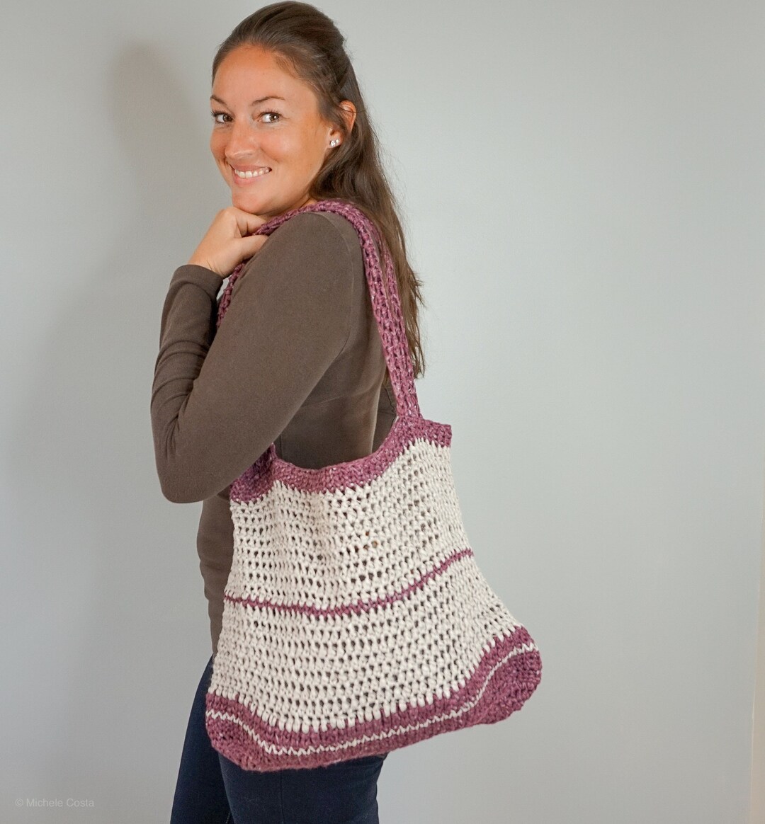 Danbury Tote Bag Beginner Crochet Pattern With Bulky Yarn, Easy DIY - Etsy