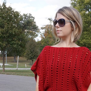 Hudson Top: Advanced Beginner Crochet Pattern - Worsted Yarn, Stylish DIY, Instant PDF