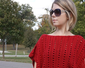 Hudson Top: Advanced Beginner Crochet Pattern - Worsted Yarn, Stylish DIY, Instant PDF