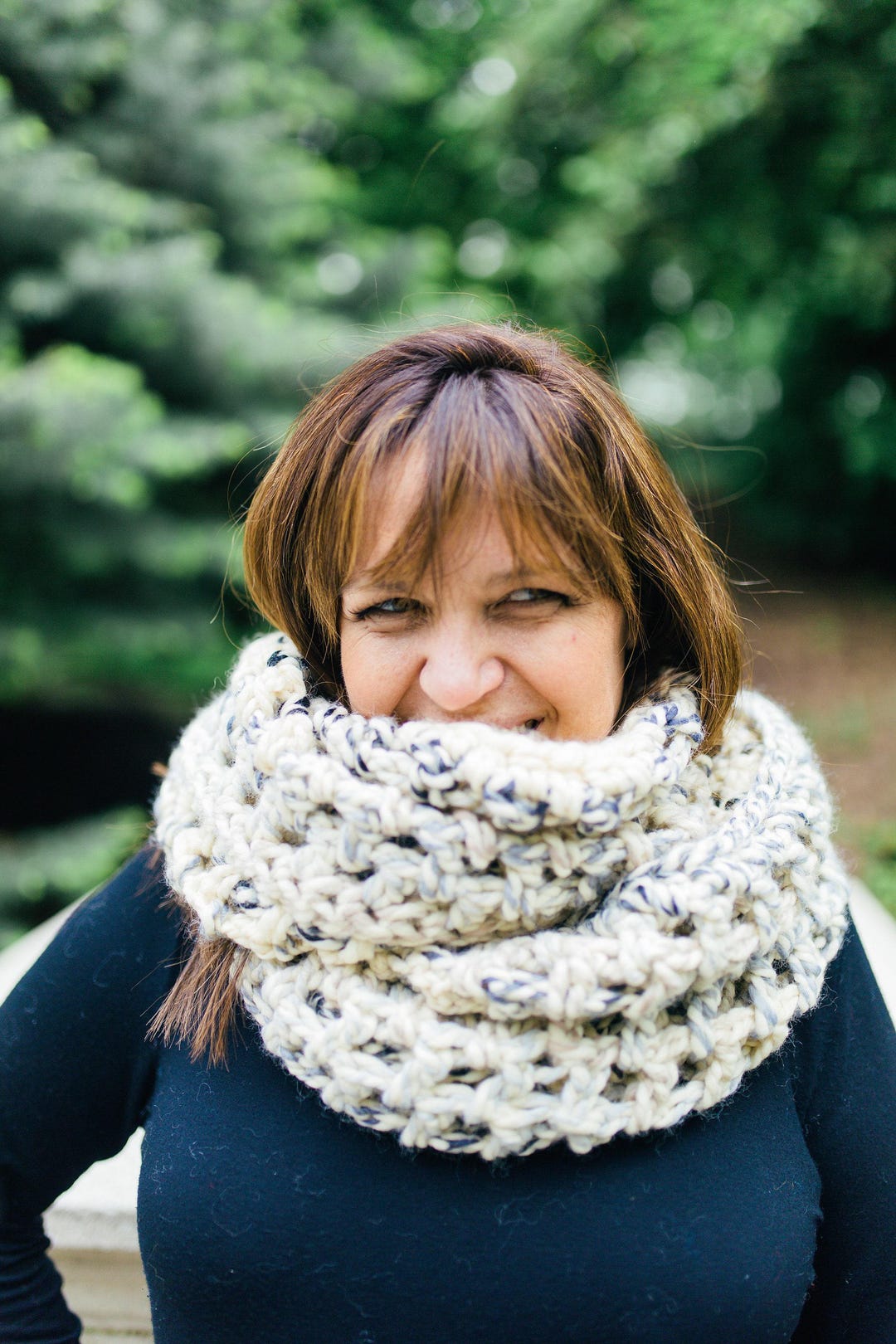 Ollie Oversized Infinity Scarf | Easy Crochet Bulky Scarf Pattern ...