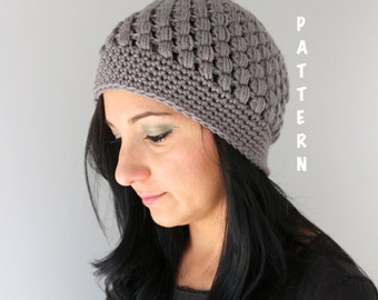 Orland Puff Stitch Beanie - Intermediate Crochet Pattern, Cozy DK Yarn