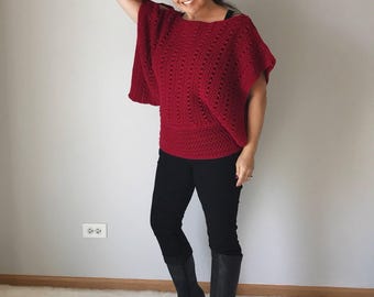 Haut Hudson : modèle de crochet pour débutant avancé - fil peigné, bricolage élégant, PDF instantané