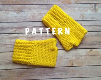 Crochet Fingerless Gloves Pattern, PDF DownloadPattern,