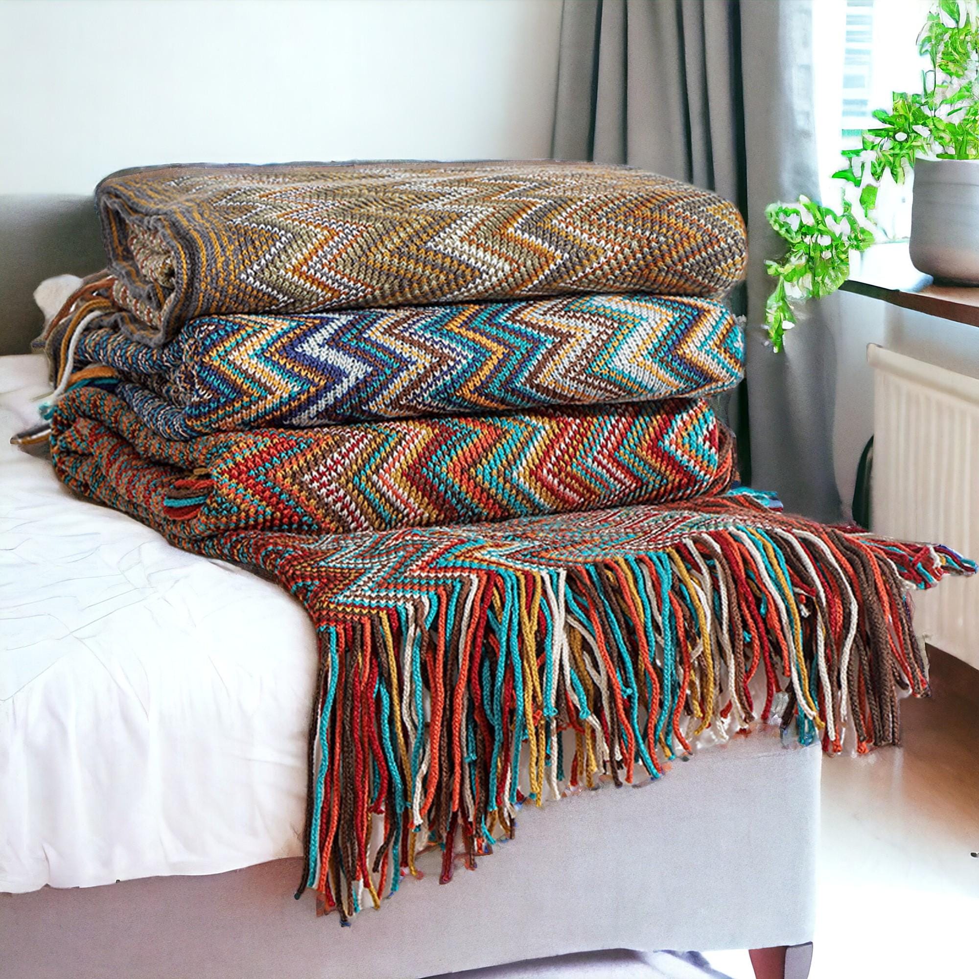 Green Crochet Throw UK