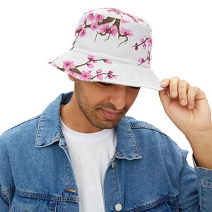 Cherry Blossom Bucket Hat | Floral Summer Accessory, Trendy Hat, Gift for Her, Spring Fashion, Outdoor Wear, Vacation Style